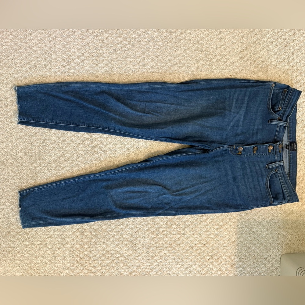 J. Crew High-Rise Skinny Blue Jeans